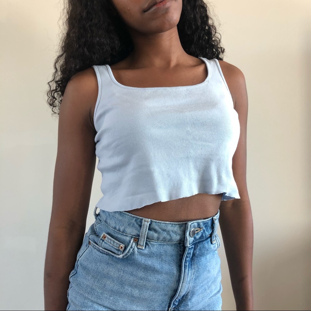 Ruby Rd. Raw hem crop top